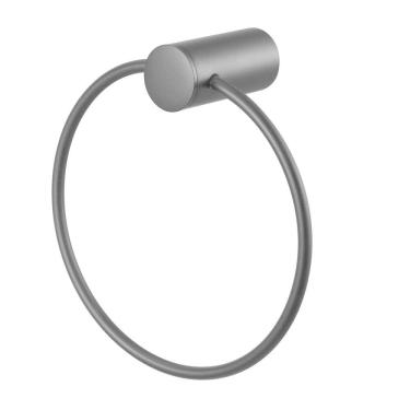 Imagem de Porta Toalha Argola Atria Matte Meber Branco Matte/Preto Matte