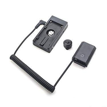 Imagem de Foto4easy NP-FZ100 bateria fictícia decodificada para placa adaptadora de bateria NP-F970, placa de montagem de sapata, cabo de alimentação extensível para câmera Sony A7III A7SIII A7RIII A9 DSLR