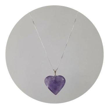 Imagem de Colar Ametista Natural e Legítima em Coração - Ponte Vecchio
