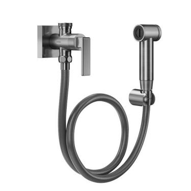 Imagem de Ducha Higiênica Com Registro E Derivação Stillo Grafite Escovado Docol