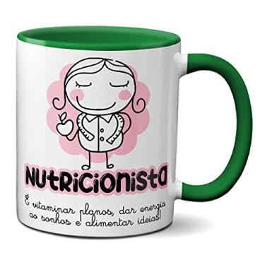 Imagem de Caneca Nutricionista Vitaminar Planos Energizar Sonhos (Verde)
