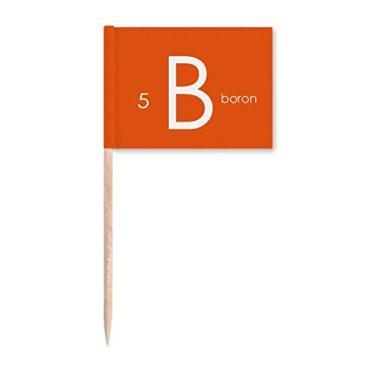 Imagem de Elementos Químicos Mesa Period Boro Semimetal B Bandeiras de palito de dente Marcador Topper Decoração de festa