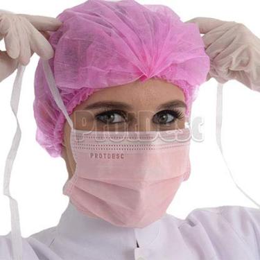 Imagem de Máscara Rosa Descartável (com elástico - 50 UN) Protodesc