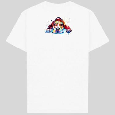 Imagem de Camiseta Aquarela T-Shirt Algodão Blusa Estampada Manga Curta - Relaxa
