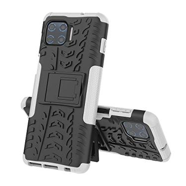 Imagem de Capa protetora de capa de telefone compatível com Moto G 5G Plus, TPU + PC Bumper Capa robusta híbrida de grau militar, capa de telefone à prova de choque com bolsas de suporte mangas (cor: branco)