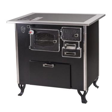 Imagem de Fogão A Lenha C Forninho C Cx Esq Preto Vidro Cer Nº2