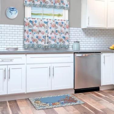 Imagem de Achim Home Furnishings Tapete antifadiga, 45,72 cm x 76,20 cm (18" x 30"), litoral, multi