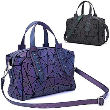 Imagem de Bolsas de mão geométricas e luminosas para mulheres, sacolas de ombro femininas, Style1-luminous, 31inch