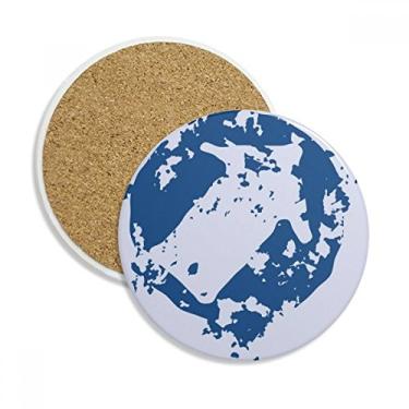 Imagem de Arrow Design simples redondo ilustração padrão porta-copos caneca proteção mesa pedra absorvente