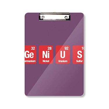 Imagem de Chemical Element Science Ge Ni U S Prancheta pasta para escrever placa de apoio A4