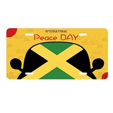 Imagem de DIYthinker Bandeira Nacional da Jamaica América do Norte Placa Placa Placa de Carro Decoração Dia da Paz