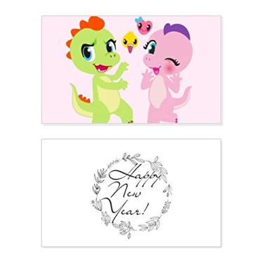 Imagem de Dinosaur Kingdom Love You New Year Festival Cartão de felicitações Bless Message Present