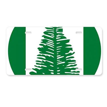 Imagem de DIYthinker Emblema Nacional da Ilha Norfolk, placa de licença de aço inoxidável para decoração de automóvel