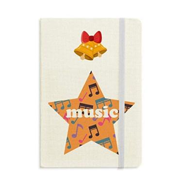 Imagem de Caderno de notas musicais coloridas, caderno laranja, mas jingling Bell