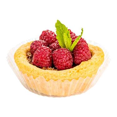 Imagem de Mini formas de cupcake de 60 ml, 200 papéis de mini muffins à prova de gordura – descartável, descasca, embalagens de plástico transparente para cupcake, para sobremesas ou alimentos – Restaurantware