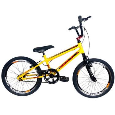 Imagem de Bicicleta Infantil Aro 20 Cross Bmx Amarelo Wolf Bikes - Route Bike