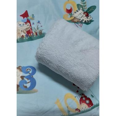 Imagem de Cobertor Sherpa Super Soft Infantil Números 90x110 azul