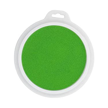 Imagem de Almofada de Tinta Redonda, Almofada de Carimbo Com Design de Capa Selada Almofada de Tinta Lavável Forte Poder de Manchas para Madeira (Fruta Verde)