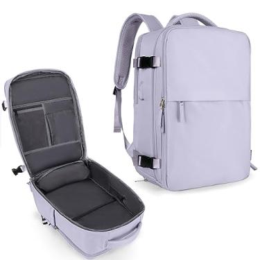 Imagem de Mochila coowoz de viagem esportiva unissex, bagagem de cabine, aprovada por companhias aéreas, para notebook, B - roxo, Large