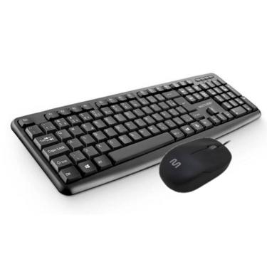 Imagem de Kit Teclado Slim E Mouse Com Fio 1200 Dpi - Preto - Multi
