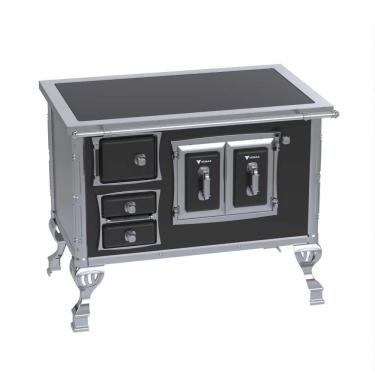 Imagem de Fogão a Lenha N° 02 Século XVIII Premium Preto Chapa Vitrocerâmica Sem Tampa - Venax