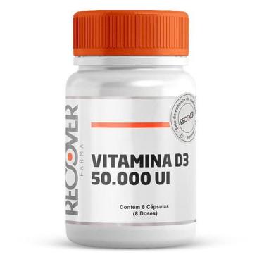 Imagem de Vitamina D3 50.000 Ui - 8 Cápsulas (8 Doses) - Recover Farma
