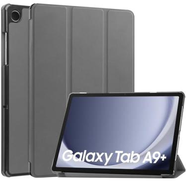 Imagem de Tampa do caso da tabuleta Compatível com Samsung Galaxy Tab A9 Plus SM-X210/SM-216/SM-X218 Capa de 11 polegadas Capa inteligente para tablet tripla, capa protetora leve, capa traseira rígida para PC,