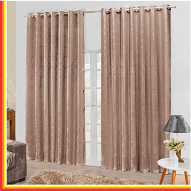 Imagem de Cortina Tropical em Jacquard 4,00 x 2,70 Para Varão - Bege