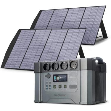 Imagem de Allpowers gerador solar 1500w/2000w/2400w estação de energia portátil (400w painel solar incluem)