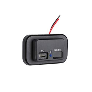 Imagem de Tomada de carregador de carro USB C 18W DC 12V-24V Quick Charge 3.0 porta USB para carro adaptador de isqueiro USB duplo para iPhone para Android Teblet