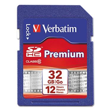 Imagem de Cartão de memória SDHC Premium Verbatim UHS-I Classe 10, 32 GB, azul
