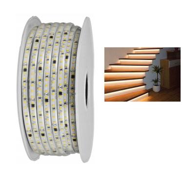 Imagem de Fita LED SMD 3000K 127V 100 Metros Perfil Fita Dupla Face Plug Conector Sanca Gesso Recepçao 