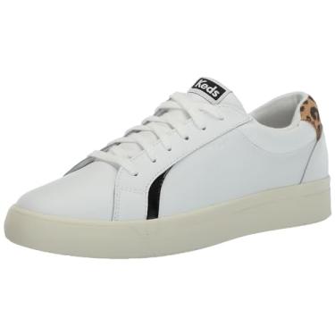 Imagem de Keds Tênis feminino Pursuit com cadarço, Couro de oncinha branco/marrom, 9