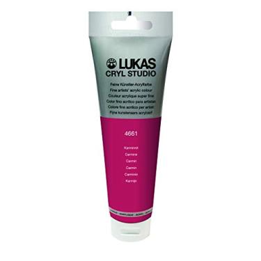 Imagem de Lukas Cryl Studio Artist Acrylics - Qualidade profissional, tintas de secagem rápida - Carmim tubo de 125 ml