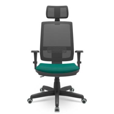 Imagem de Cadeira Escritorio Brizza Presidente Back Braço 3d Assento Poliester (Verde)