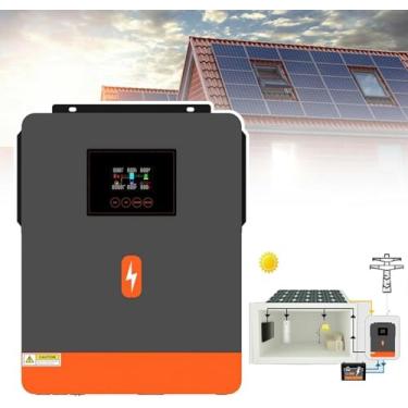 Imagem de Inversor Solar Híbrido De 4,2 Kw 6,2 Kw, Inversor De Onda Senoidal Pura Na Rede, Saída Dupla De 24v 48v 230v Com Carregador Solar Mppt 120a, Tensão Máxima De 500v Pv,6.2KW48V-withWIFI*-1