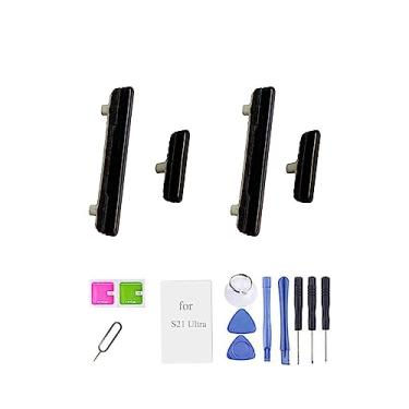 Imagem de (Pacote com dois conjuntos) s21 Ultra peças de substituição para botão de volume, Galaxy s21 Ultra Power Button Side Key Peças de substituição para Samsung Galaxy s21 Ultra G998 (5G) 6,8 polegadas -
