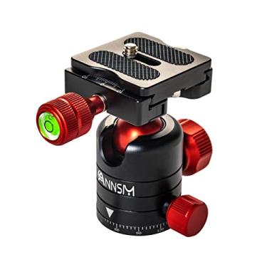 Imagem de ANNSM Tripé profissional cabeça esférica 24 mm 360 graus giratória cabeça panorâmica com 38 mm de largura placa de liberação rápida para câmera DSLR Slider estabilizador monopé