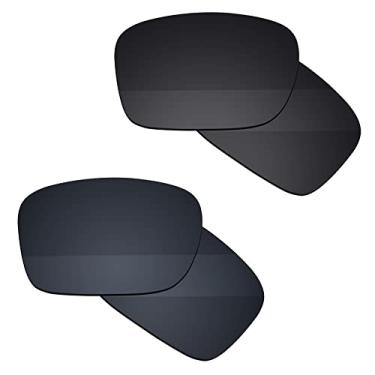 Imagem de Boldbright Lentes de substituição compatíveis com óculos de sol Oakley Jupiter Squared OO9135 - Revestido espelhado de irídio preto e preto