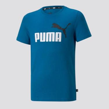 Imagem de Camiseta Puma ESS+ 2 Col Logo Juvenil Azul-Unissex