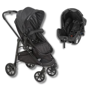 Imagem de Carrinho Olympus New Black (Preto) + Bebe Conforto Grid - Galzerano