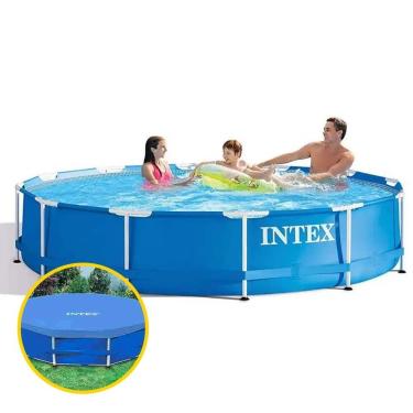 Imagem de Piscina Intex 6.503 Litros Estrutural Armação com Capa Ferro