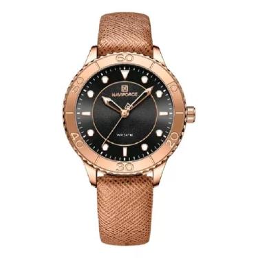 Imagem de Relógio Feminino Modelo 5020 á Prova Dágua Pulseira em Couro Fino Elegante