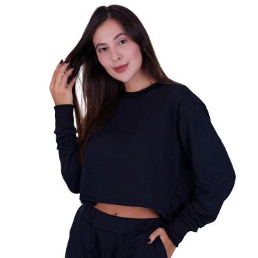 Imagem de Casaco de Moletom Feminino Blusa de Inverno Manga Longa Moletinho Samantha-Feminino