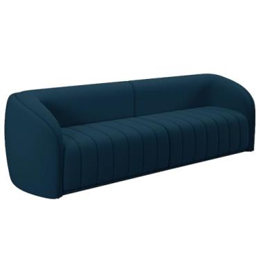 Imagem de Sofá 4 Lugares Para Sala 292cm Lazio M03 Veludo Azul - Lyam Decor