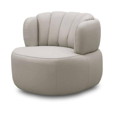 Imagem de poltrona giratória cheval couro branca