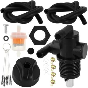 Imagem de Pênis de válvula de desativação de combustível QAZAKY 3-Way para Polaris 7052161 ATP ATV Magnum Ranger Trail Blazer Boss Worker Xpedition Xplorer 325 330 335 400 425 500 600 700QAZAKY 2-Way Petcock Re