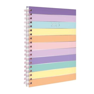 Imagem de Agenda Planner Semanal 2025 Colors Sweet Listras Roxo Lilás