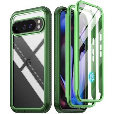 Imagem de Poetic Capa Guardian para Google Pixel 9 Pro XL 5G, protetor de tela integrado [funciona com ID de impressão digital], [2 molduras frontais] [carregamento sem fio] capa transparente resistente à prova