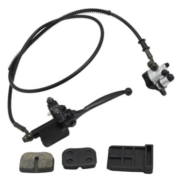 Imagem de CADUFUELLY Pinça de cilindro mestre de freio hidráulico com pastilhas de freio substituição de tubo de mangueira para Baja Doodle Bug DB30 Substituição para 97cc 100cc 2.5HP 2.8HP 3HP Motorsports Mini